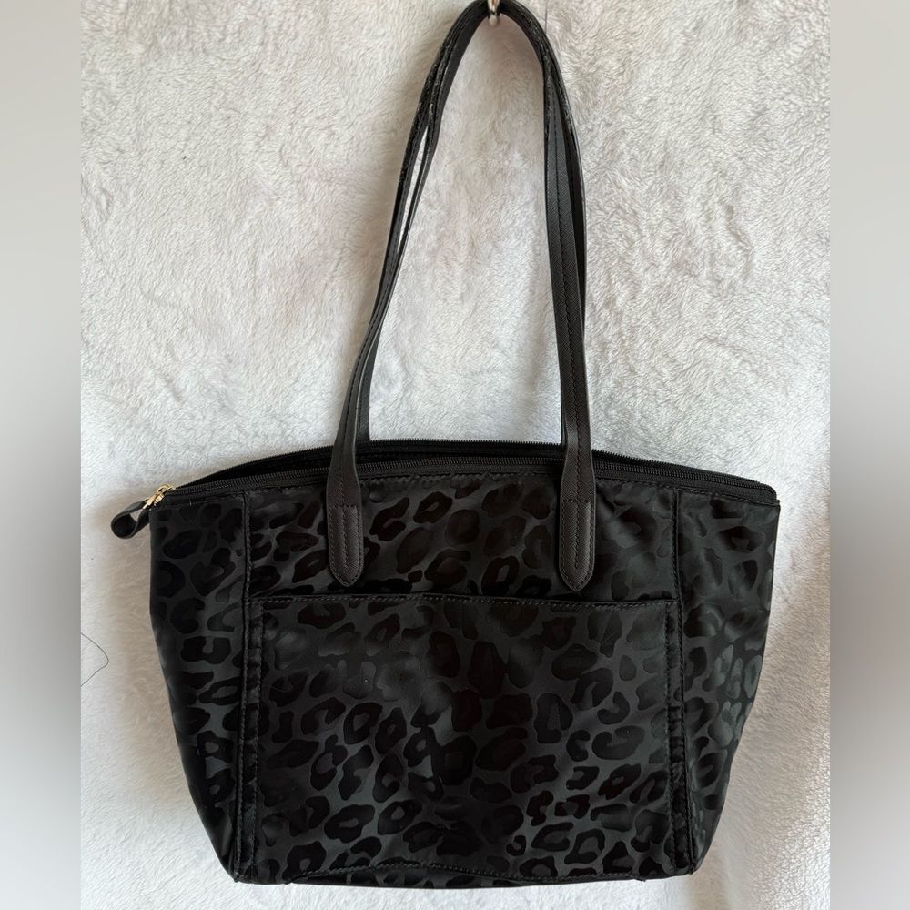 Michael Kors Black Animal Print Tote - Picture 7 of 13